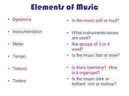 Today we will continue to look at one important element of music. Basic Elements Of Music Ppt Video Online Download
