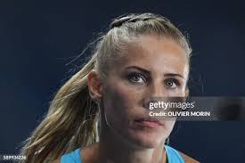 Barbados' Akela Jones competes in the Women's Heptathlon Long Jump... News  Photo