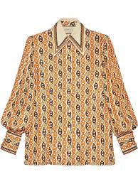 Gucci Pussybow Chain Print Silk Blouse In Neutrals Modesens In 2020 Printed Shirts Gucci Pattern Blouses For Women Get the best deals on gucci pattern and save up to 70% off at poshmark now! gucci pussybow chain print silk blouse