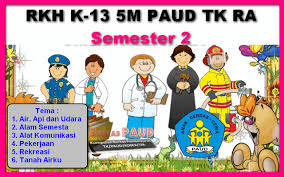 Contoh perencanaan program semester 1 dan 2 untuk paud tk. Rkh K 13 5m Paud Tk Ra Semester 2 Lengkap Semua Tema File Paud