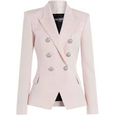 Taille s, il est brun avec des détails rose pâle. Balmain Wool Blazer Wool Blazer Balmain Blazer Blazer Fashion