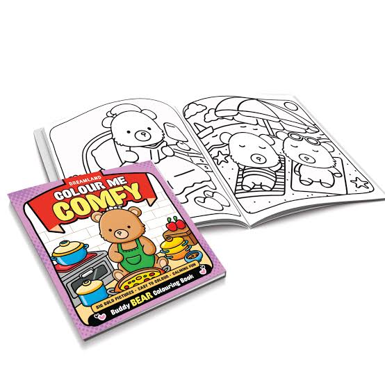 Colour Me Comfy ? Buddy Bear- Bear-Themed Colouring Book for Kids, Teens, and Adults | Simple Bold Outlines, Relaxing and Cozy Designs