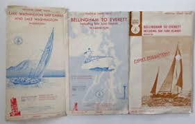 Vtg Nautical Maps Charts Bellingham Everett And Lake