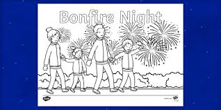 Thousands pictures for downloading and printing! Bonfire Night Coloring Page Teacher Made