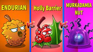ENDURIAN vs HOLLY BARRIER vs MURKADAMIA NUT - Who Will Win? - PvZ 2 Plant  vs Plant - YouTube