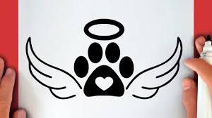 How do you draw dogs face? How To Draw A Dog Paw With Wings Youtube