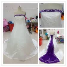 Hot Sale Off Shoulder Floor Length Embroidery Purple And White Wedding Dresses In Wedding Purple Wedding Dress Off Shoulder Wedding Dress White Wedding Dresses