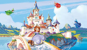 The castle is fronted by a long, paved bridge that leads to the village of dinwiddie, and surrounded by a large wall with a gate. Sofia The First Background Posted By Ethan Sellers