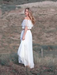 Sonst sieht das zweiteilige outfit unschön zusammengewürfelt aus. Boho Hochzeitskleid Zweiteilig Brautkleid Spitze Boho Etsy