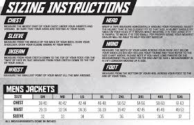 Icon Riding Jacket Size Chart Hobbiesxstyle