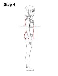 Raspberry fullbody love the pose character art cute drawings cute art from. How To Draw A Manga Girl In School Uniform Side View Step By Step Pictures How 2 Draw Manga