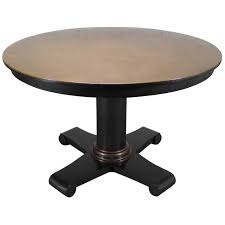 Copper bar top made of decorative liberty pattern. Round Copper Top Dining Table With Steel Pedestal Base At 1stdibs