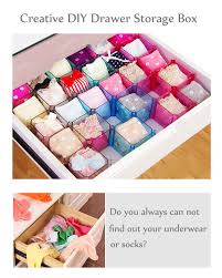 Diy cardboard underwear storage box it is awesome to take some recycled cardboard, such as packing boxes, and make a nice drawer divider storage box, as shown in this diy project. Creative Drawer Diy Grid Storage Box Underwear Holder Socks Organizer Jewelry Storage Case