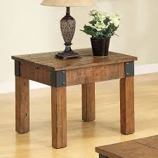 Coaster 701457 Distressed Country Wagon Accent End Table Walmart Com Rustic End Tables Living Room End Tables Coaster Fine Furniture