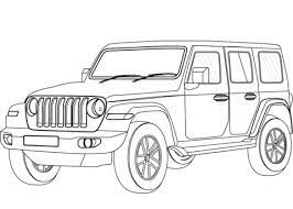 coloriages jeep gratuits a imprimer coloriage peut
