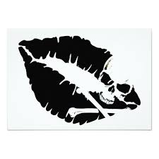 Poison Lips Invitation Zazzle Com Skull Art Tattoo Stencils Skull Tattoos