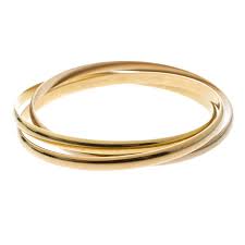 Expressversand & kostenlose rücksendung möglich. Cartier Trinity De Cartier 18k Three Tone Gold Rolling Bangle Bracelet Cartier Tlc