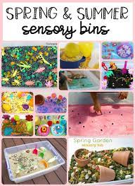 Looking for sensory activities for toddlers (and preschoolers, and babies, and big kids, too)? Spring And Summer Sensory Bins