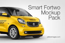 Smart Fortwo Mockup Pack In Handpicked Sets Of Vehicles On Yellow Images Creative Store