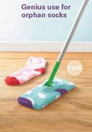 If You Run Out Of Sheets For Your Wet Dry Mops Just Dampen An Inside Out Sock With Cleaning Solution Stretch It Aroun Household Hacks Cleaning Hacks Fun Diys