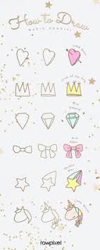 High Definition Free Cute Girly Bullet Journal Doodles Set In 2020 Unicorn Drawing Magic Doodle Drawings