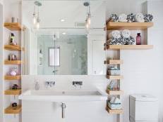 A pedestal sink is a classic vanity alternative that saves space in a small bathroom. 18 Savvy Bathroom Vanity Storage Ideas Hgtv