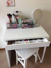 Vanities + desks for makeup storage. Ikea Micke Desks As Vanity Minimalist Desk