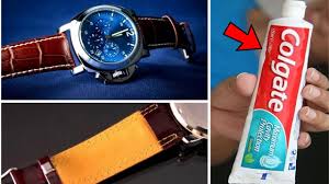 White watch bands can be difficult to clean as they may build up with dirt or. Use Toothpaste And Baking Soda To Clean Fossil Leather Watch Strap Smell At Home Diy Cleaner Youtube