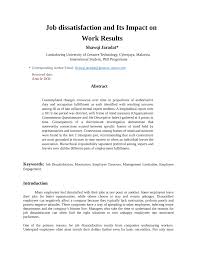 This can include handing social media accounts, fixing appointments, making travel arrangements and lots more. Pdf Job Dissatisfaction And Its Impact On Work Results