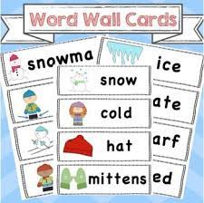 Winter Words Winter Words Winter Activities For Kids Word Wall