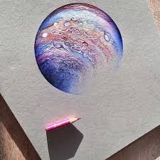 Georgina Kreutzer S Beautiful Jupiter Drawing Drawing Coloredpencil Art Artist Artpaper Tonedgray Tone Planet Drawing Drawings Color Pencil Art