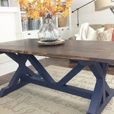 Love The Choice Of Color On This Diy Farm Table By Txsizedhome On Ig Free Plans Over At Ana Farm Table Dining Room Modern Farmhouse Table Wooden Kitchen Table