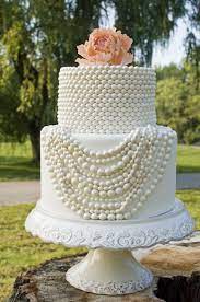 Strings Of White Pearls Wedding Cake Photo Pearl Cake Wedding Cake Pearls Wedding Cake Photos
