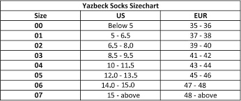 Size Charts Yazbeck