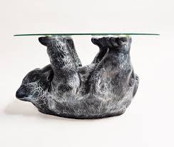 We offers a large selection of bronze statues and bronze fountains perfect for indoor and outdoor use. Unique Sculptural Black Bear Coffee Table 1970s 124222