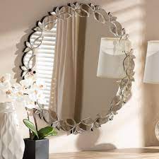 Display it among pieces of contemporary decor for a chic look. Contemporary Silver Round Petal Leaf Wall Mirror By Baxton Studio Antique Silver On Sale Overstock 24080234
