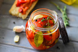 Poivrons Marines A L Huile D Olive Et Ail Le Blog Cuisine De Samar