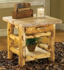 Mobile Product Mountain Woods Furniture Aspen Grizzly End Table Cabela S In 2020 Rustic Log Furniture Rustic Wood Furniture Rustic Furniture Diy