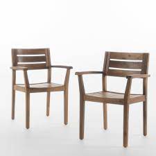 Stamford 2pk Acacia Wood Dining Chairs Teak Christopher Knight Home Dining Chairs Outdoor Dining Chairs Patio Furniture Deals