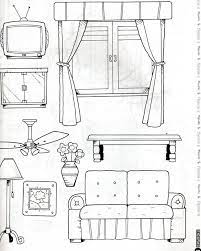 Free printable furniture coloring pages for kids. Picasa Web Albums Lourdes Rubio La Casa Quiet Book Templates House Colouring Pages Drawing Furniture