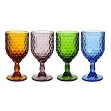 Water Goblet Drinking Glasses Set