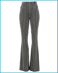 Black And White Striped Bell Bottom Jeans Gangsta Pranksta Striped Pinstripe Bell Bottom Pants Bell Bottom Pants Bell Bottoms Striped