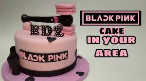 Making A Blackpink Theme Cake With Fondant Light Stick Topper K Pop Theme Cake Youtube