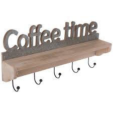 Hobby lobby is an industry leading retailer offering more than 70,000. Coffee Time Wood Wall Shelf With Hooks Hobby Lobby 1647031
