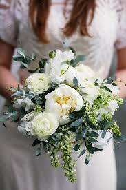 White Peonies Ranunculus And Eucalyptus Wedding Bouquet Perfect For A Winter Wedding With Images Winter Wedding Bouquet Rustic Wedding Flowers Wedding Flowers Peonies