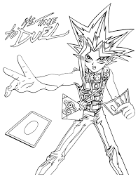 Here are images to print and color of characters well known by children, coming from the world of video games. Free Printable Yugioh Coloring Pages For Kids