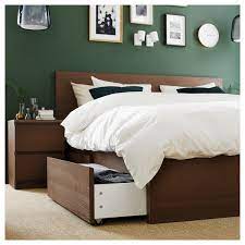 Ikea malm furniture decals, i.e. Malm Bed Frame High W 4 Storage Boxes Brown Stained Ash Veneer Lonset Ikea