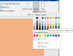 I use word program to compose articles especially during night times as i can easily change the default white background of the page to a color that is easy on my eyes. Change The Background Colour In Word Support And Information Zone