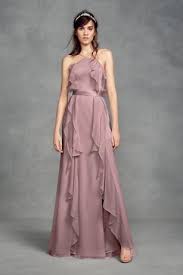 Chiffon High Neck Bridesmaid Dress With Tie Back David S Bridal High Neck Bridesmaid Dresses Bridesmaid Dressing Gowns Bridesmaid Dresses
