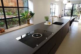bora induction cooktop on island black kitchens kitchen inspiration design matte black kitchen